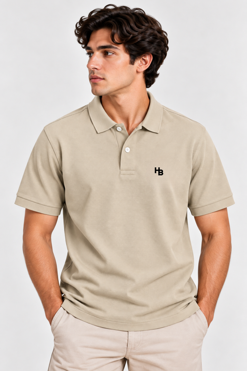 Beige Classic Polo