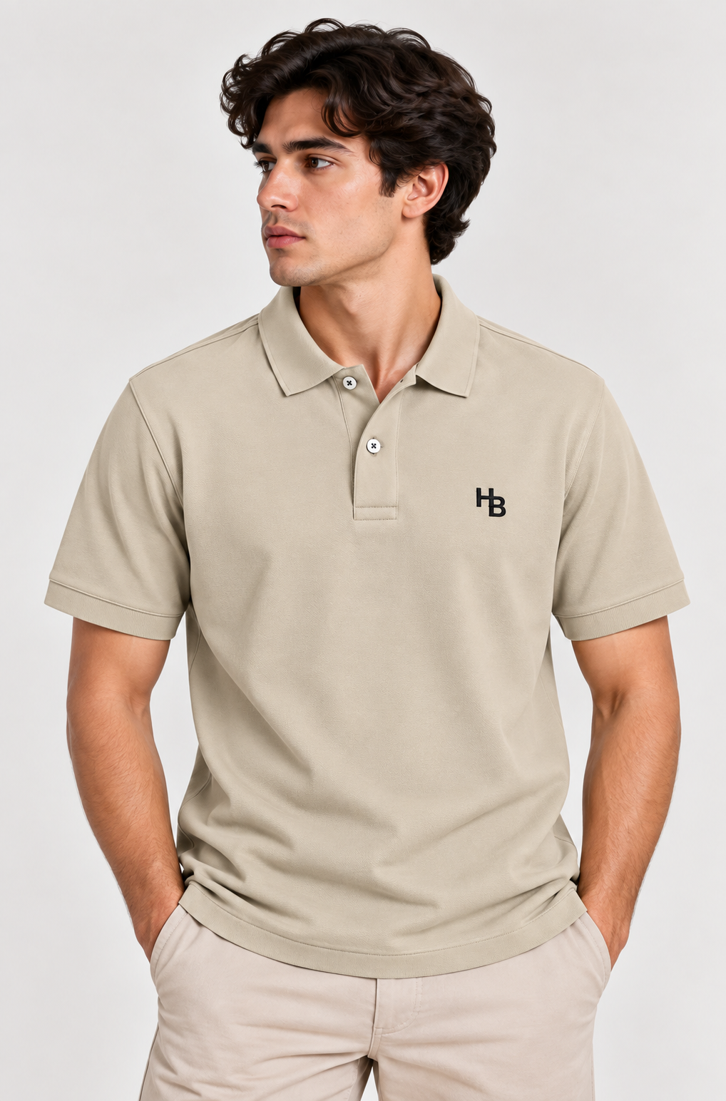 Beige Classic Polo